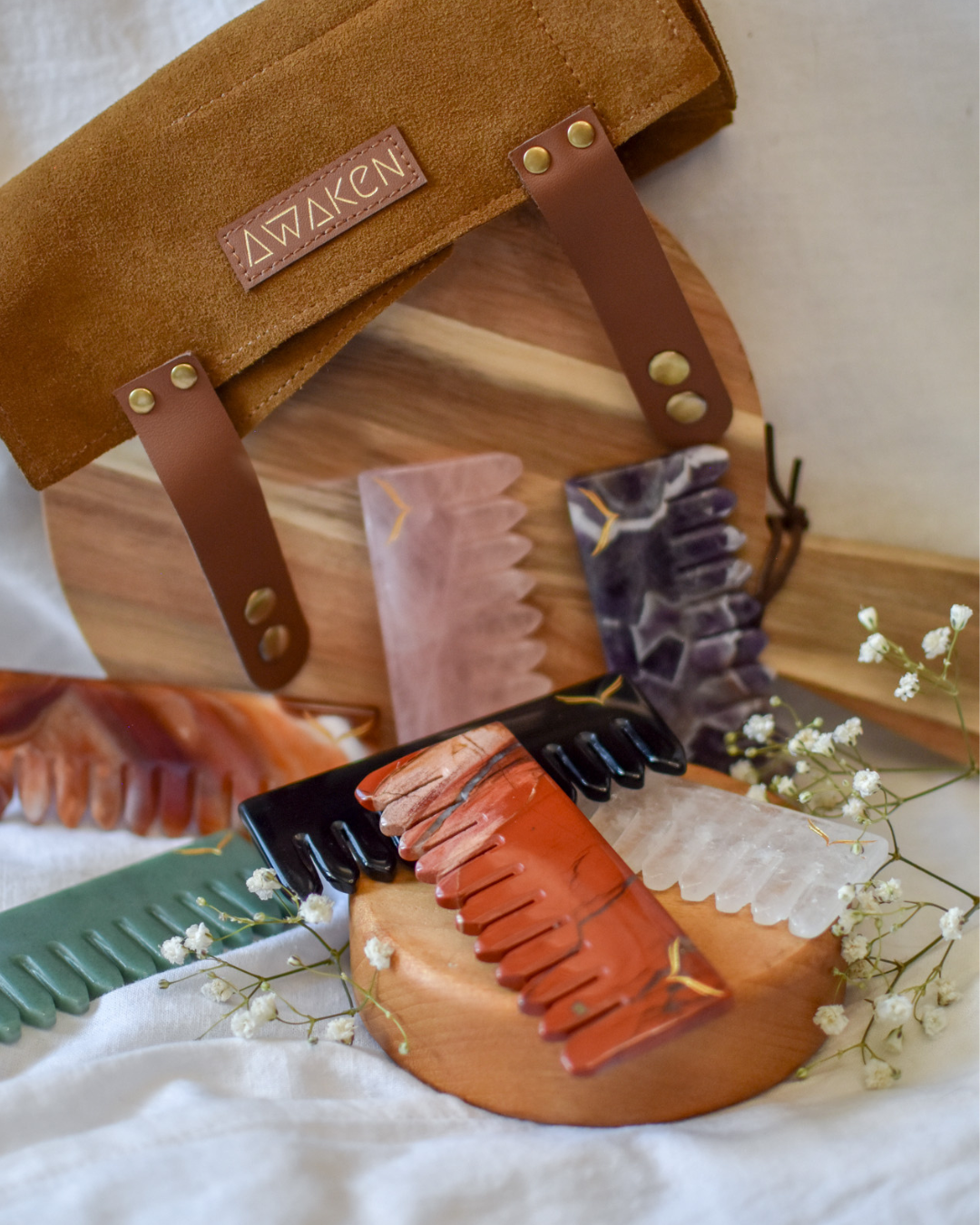 Sacred Seven Crystal Comb Set