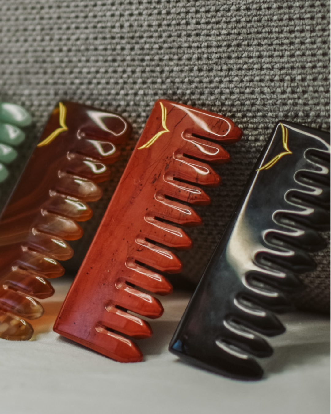 Red Jasper Crystal Comb