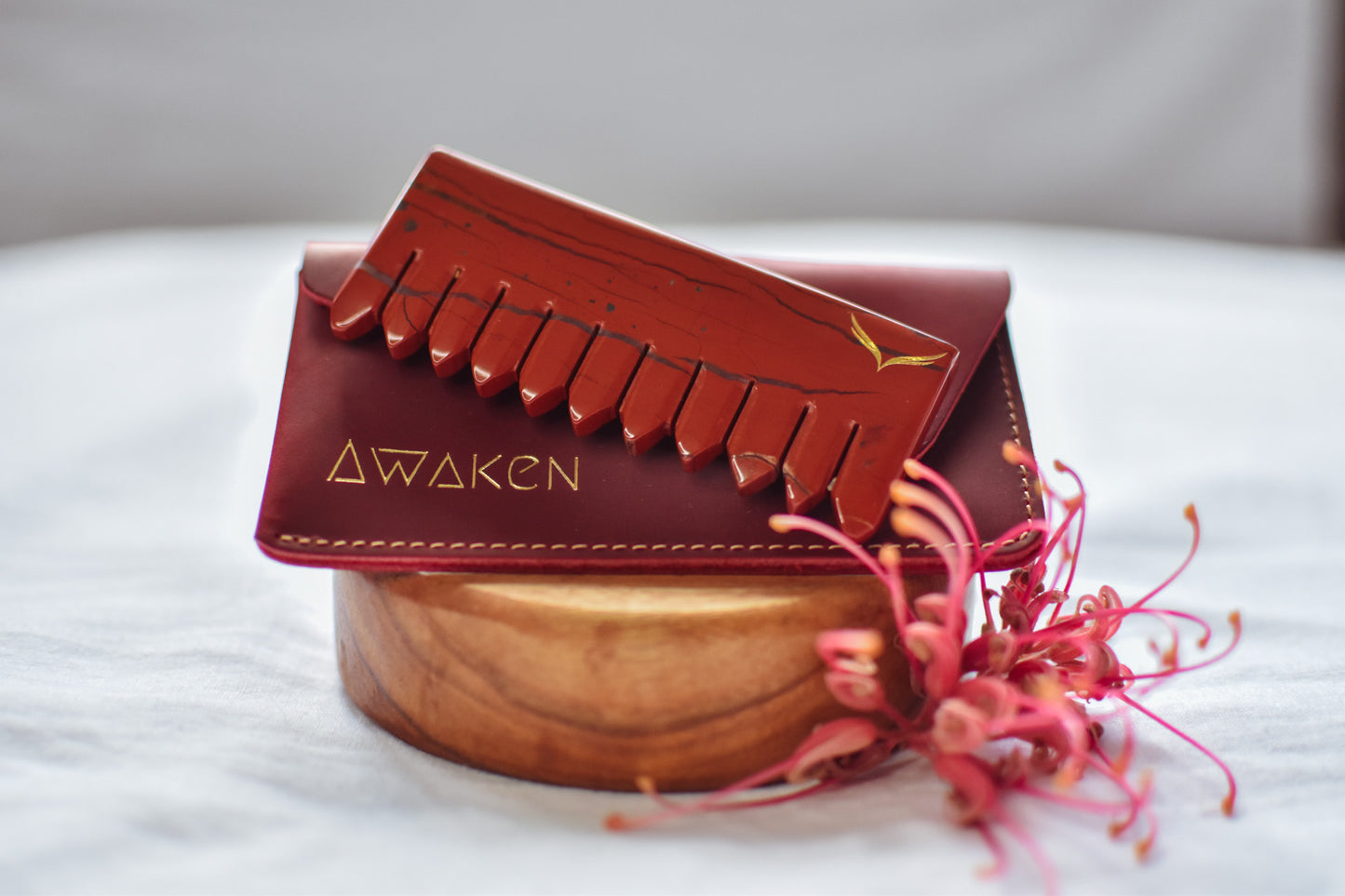 Red Jasper Crystal Comb