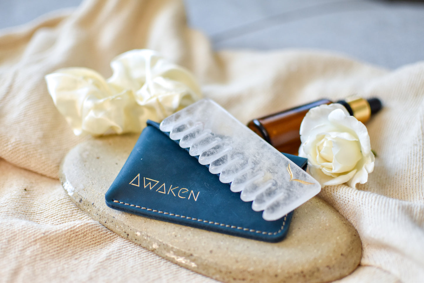 Clear Quartz Crystal Comb