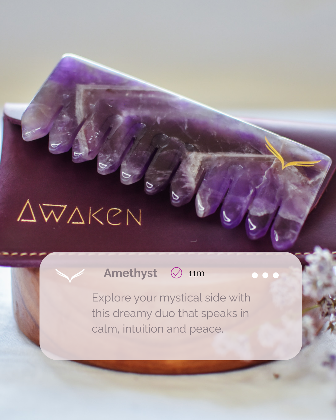 Amethyst Crystal Comb
