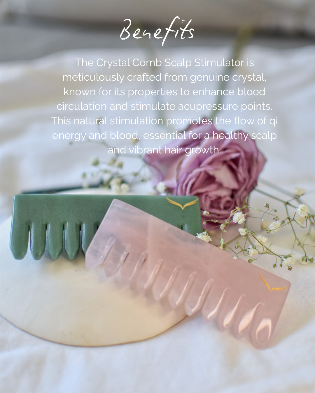 Heart Opening Crystal Comb Set