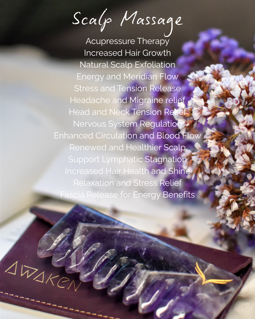 Amethyst Crystal Comb