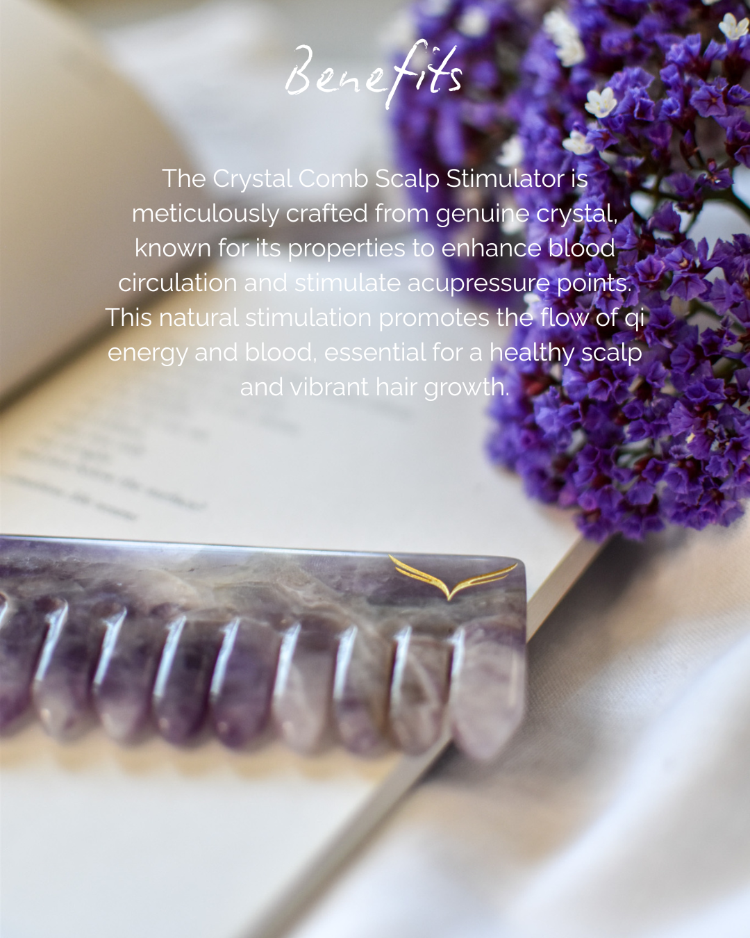 Amethyst Crystal Comb