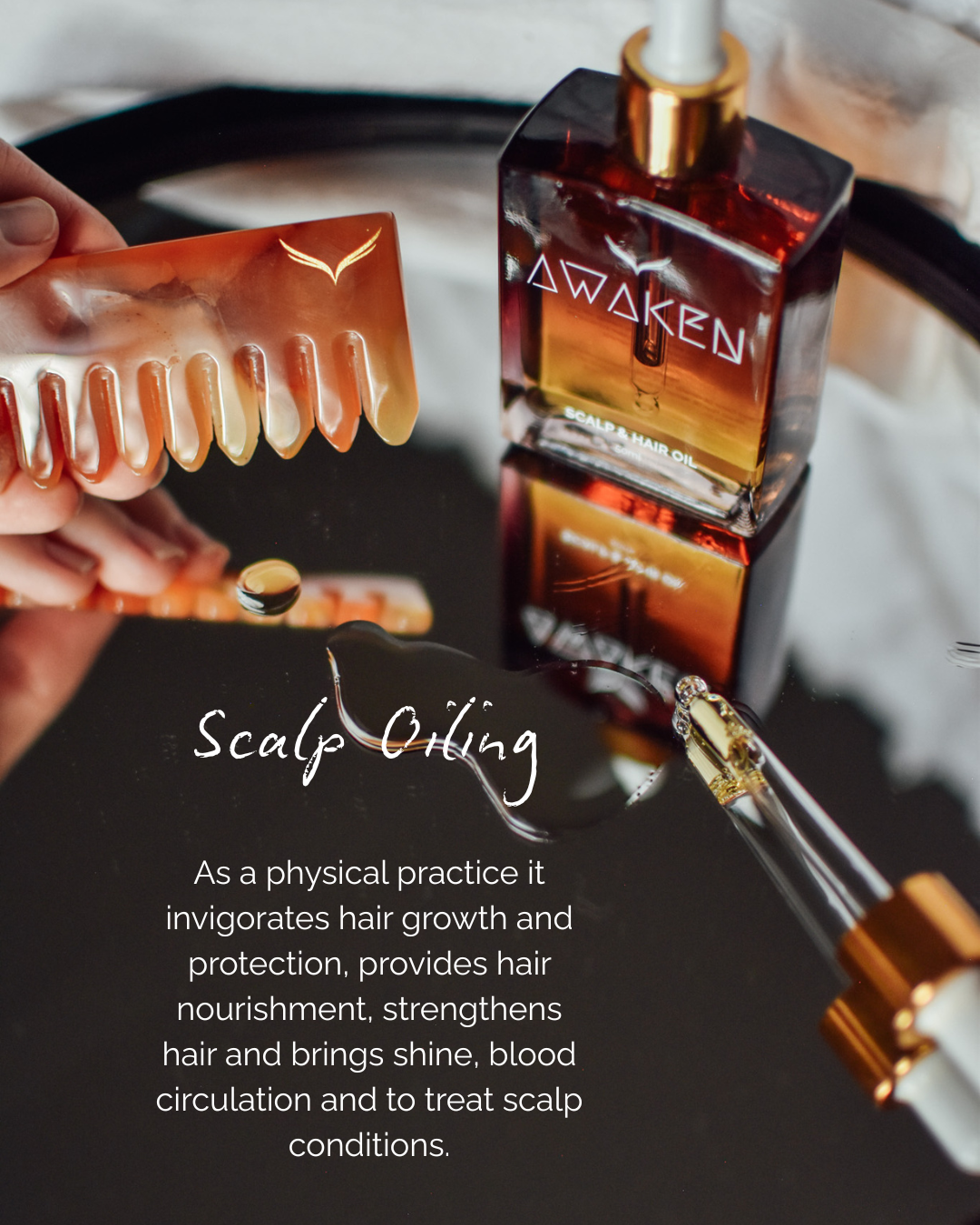 Carnelian Crystal Comb