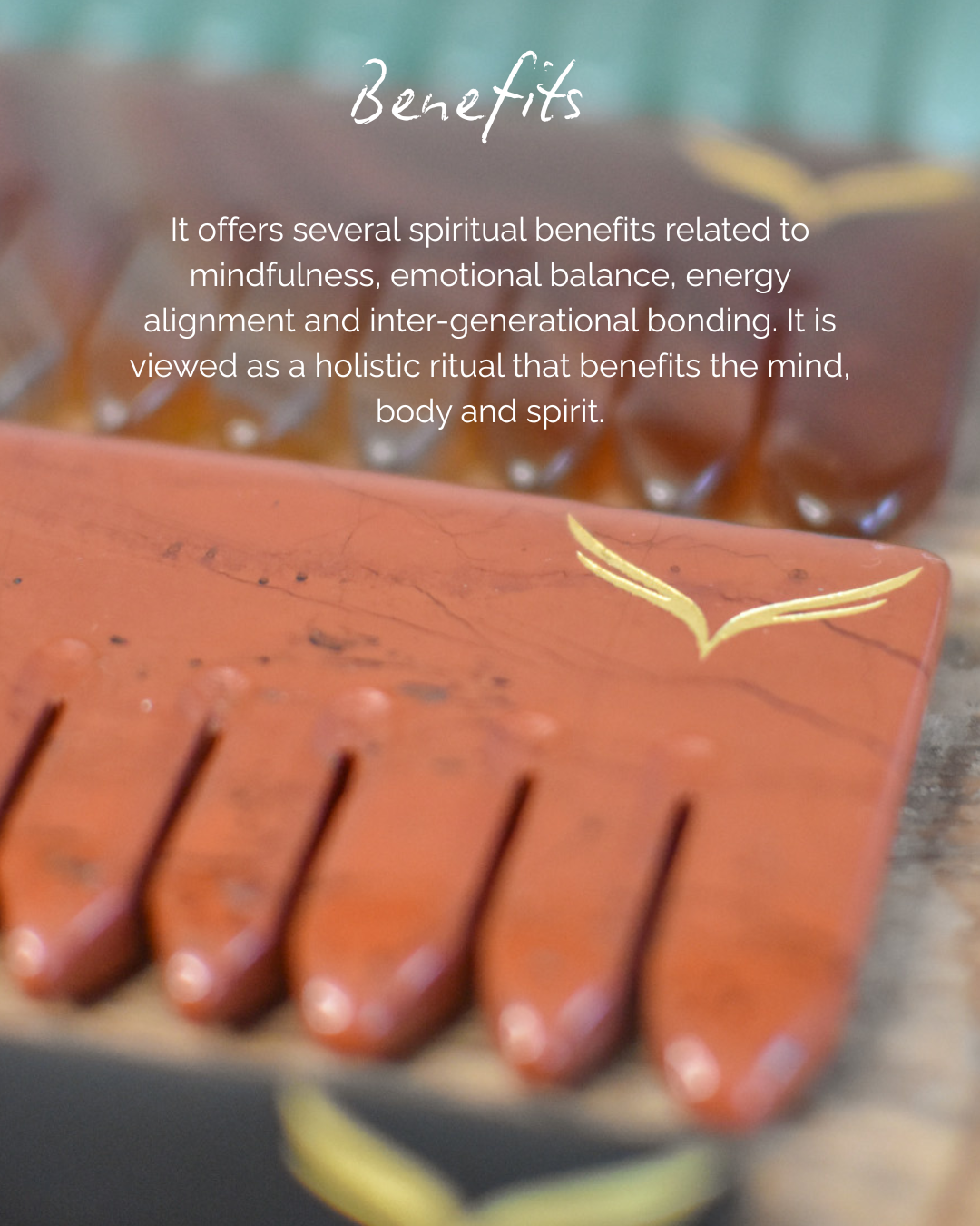Red Jasper Crystal Comb