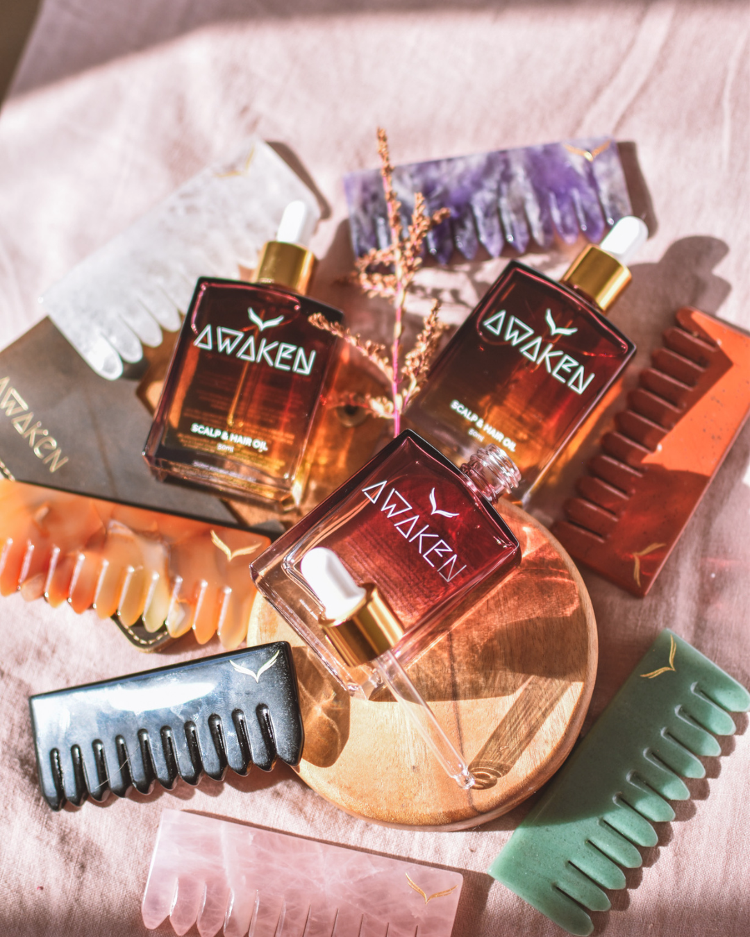 Sacred Seven Crystal Comb Set
