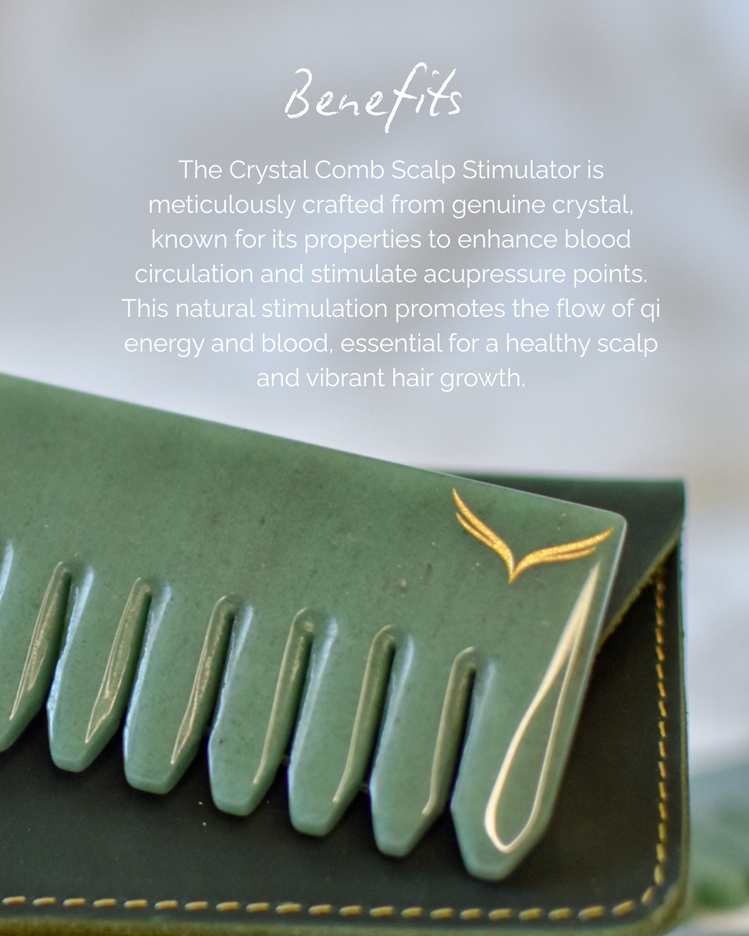 Green Aventurine Crystal Comb