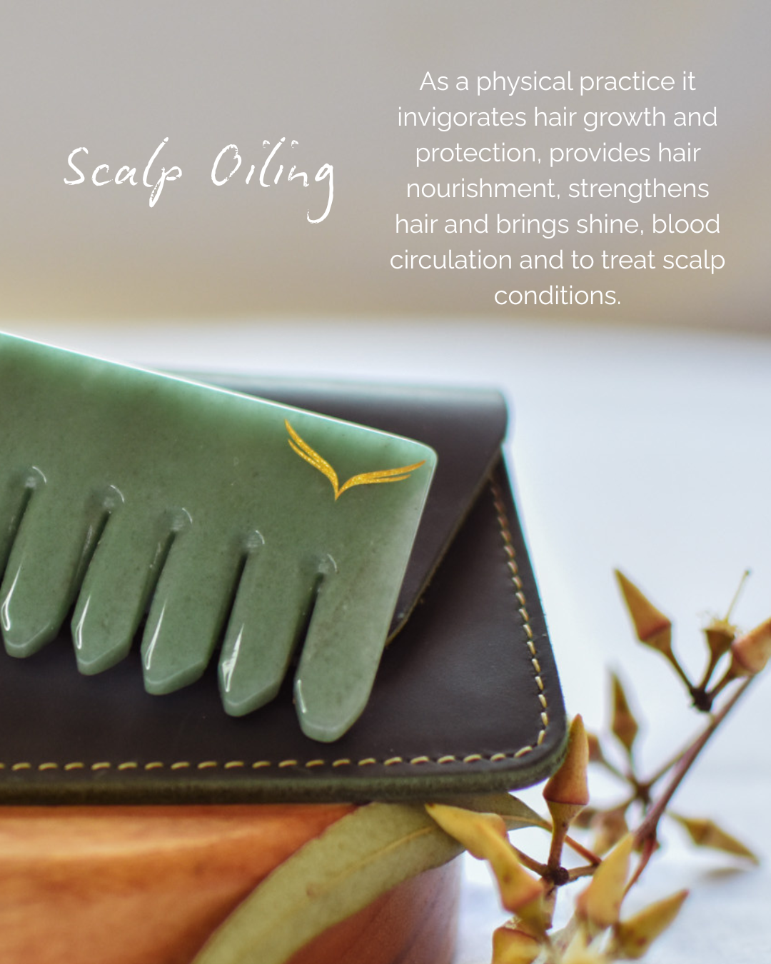 Green Aventurine Crystal Comb