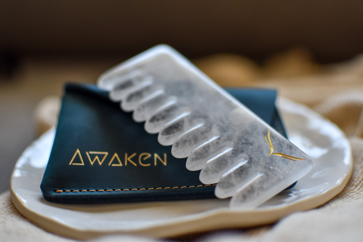 Clear Quartz Crystal Comb