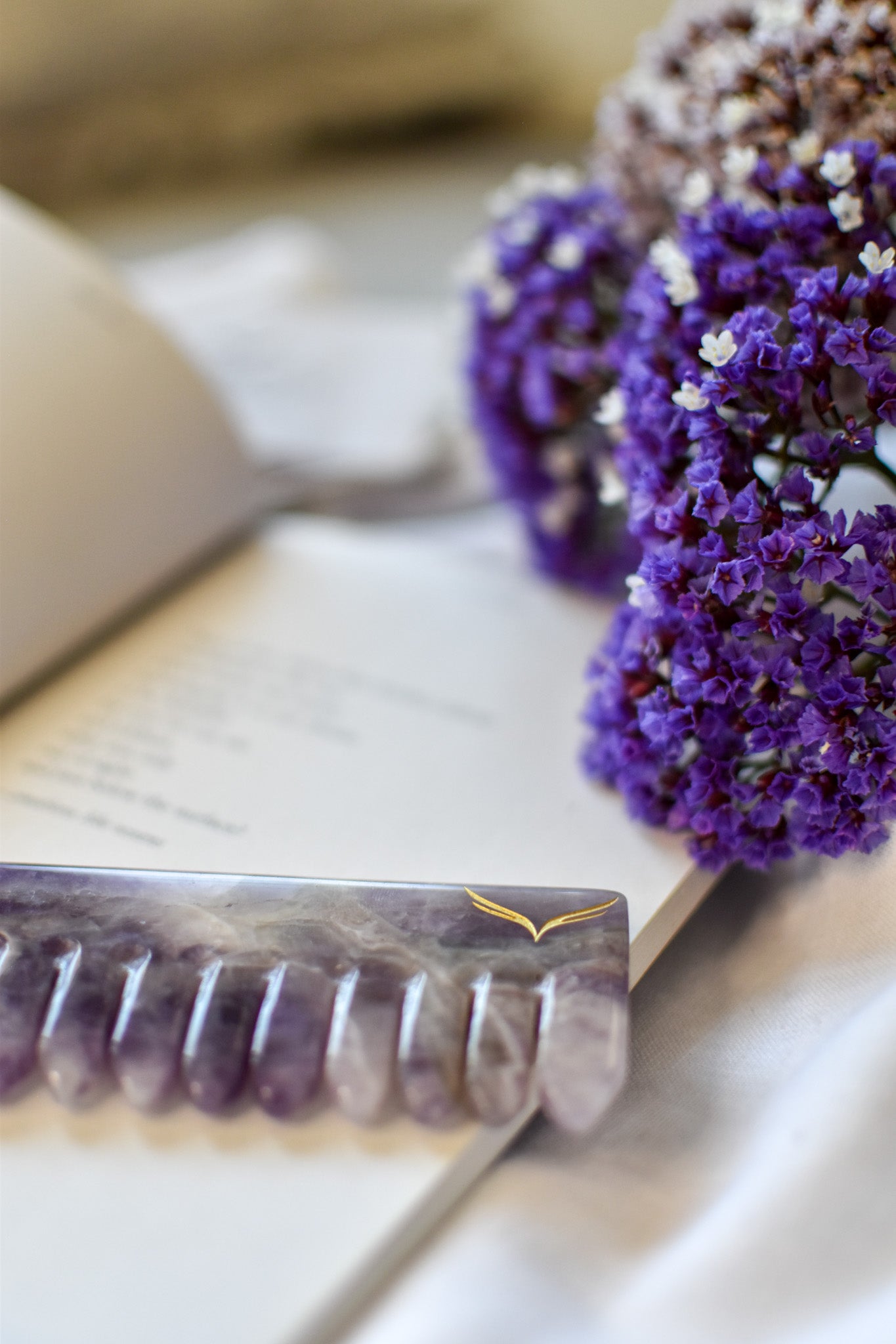 Amethyst Crystal Comb