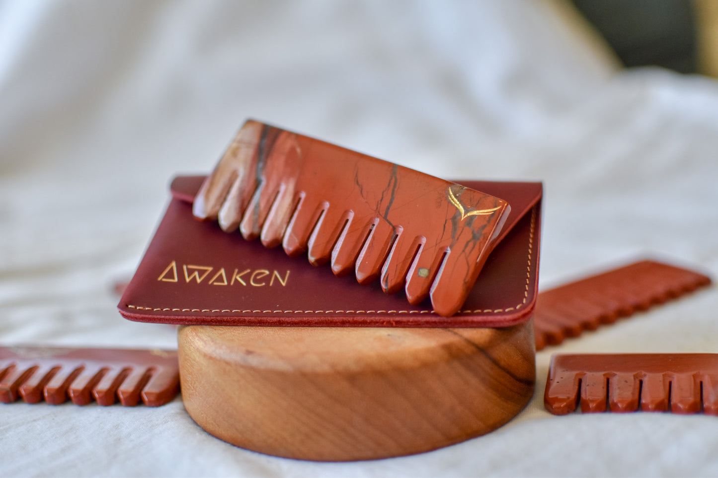Red Jasper Crystal Comb