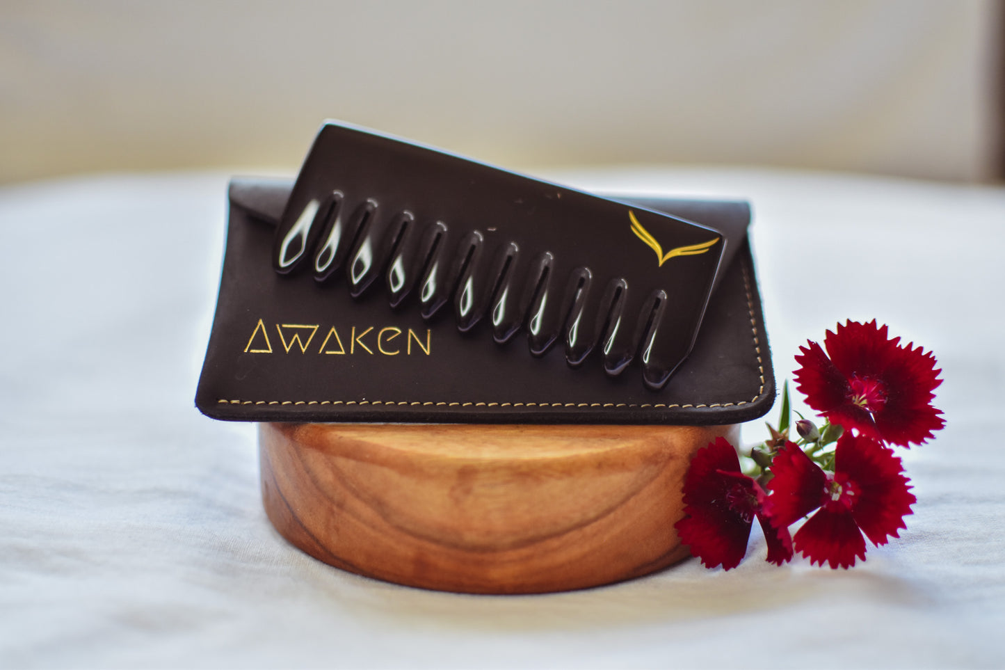 Black Obsidian Crystal Comb