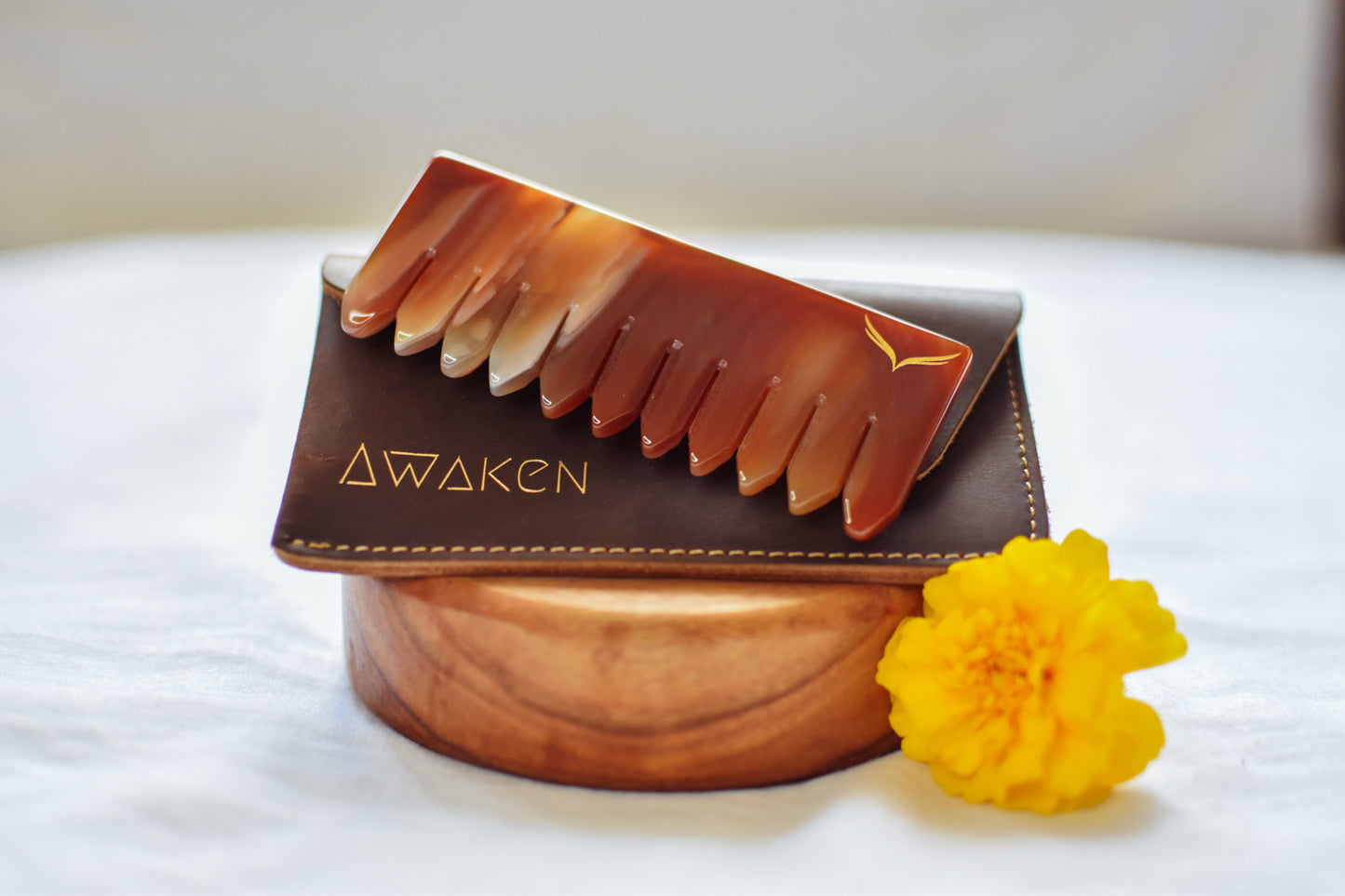 Carnelian Crystal Comb