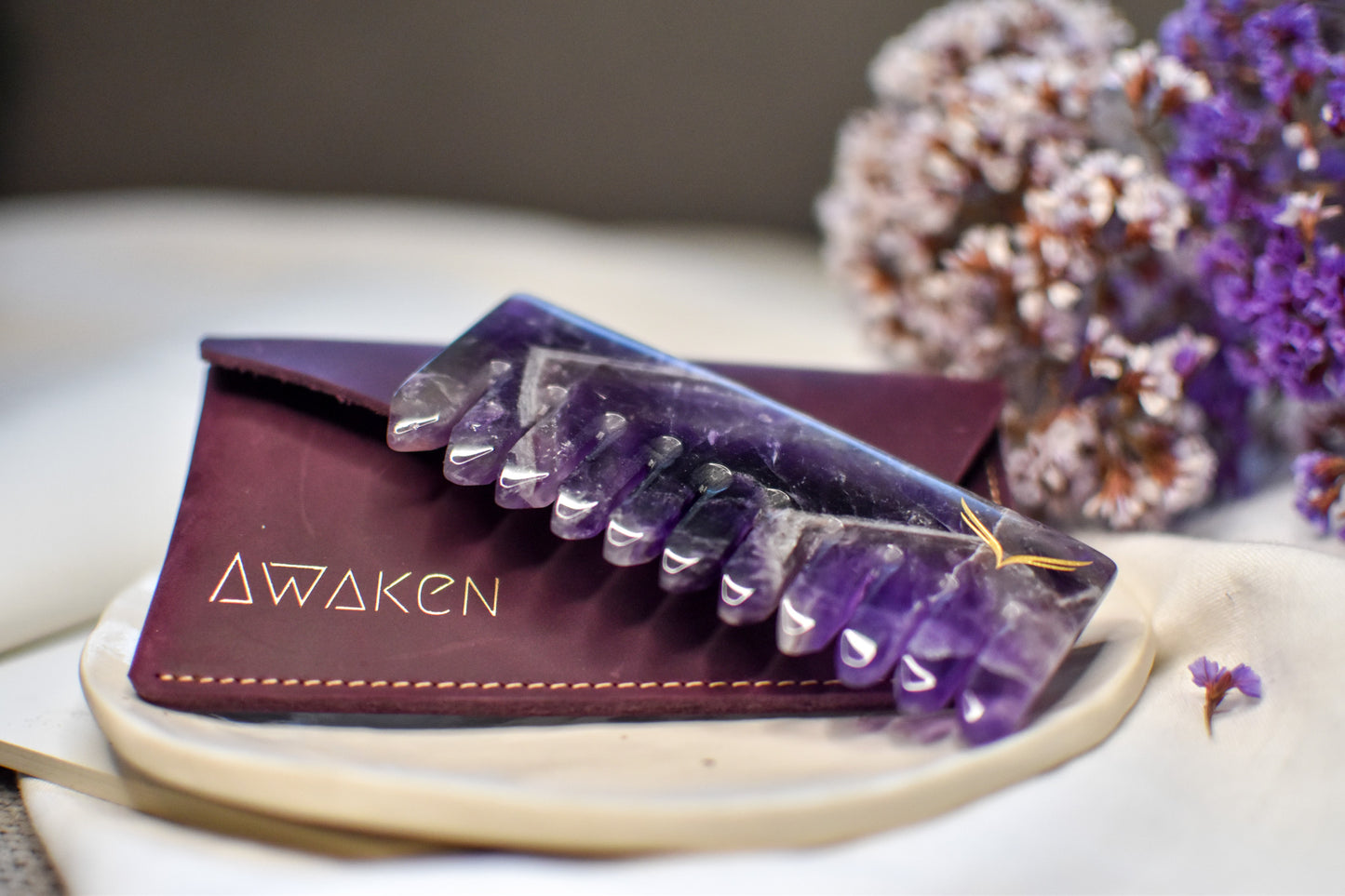 Amethyst Crystal Comb